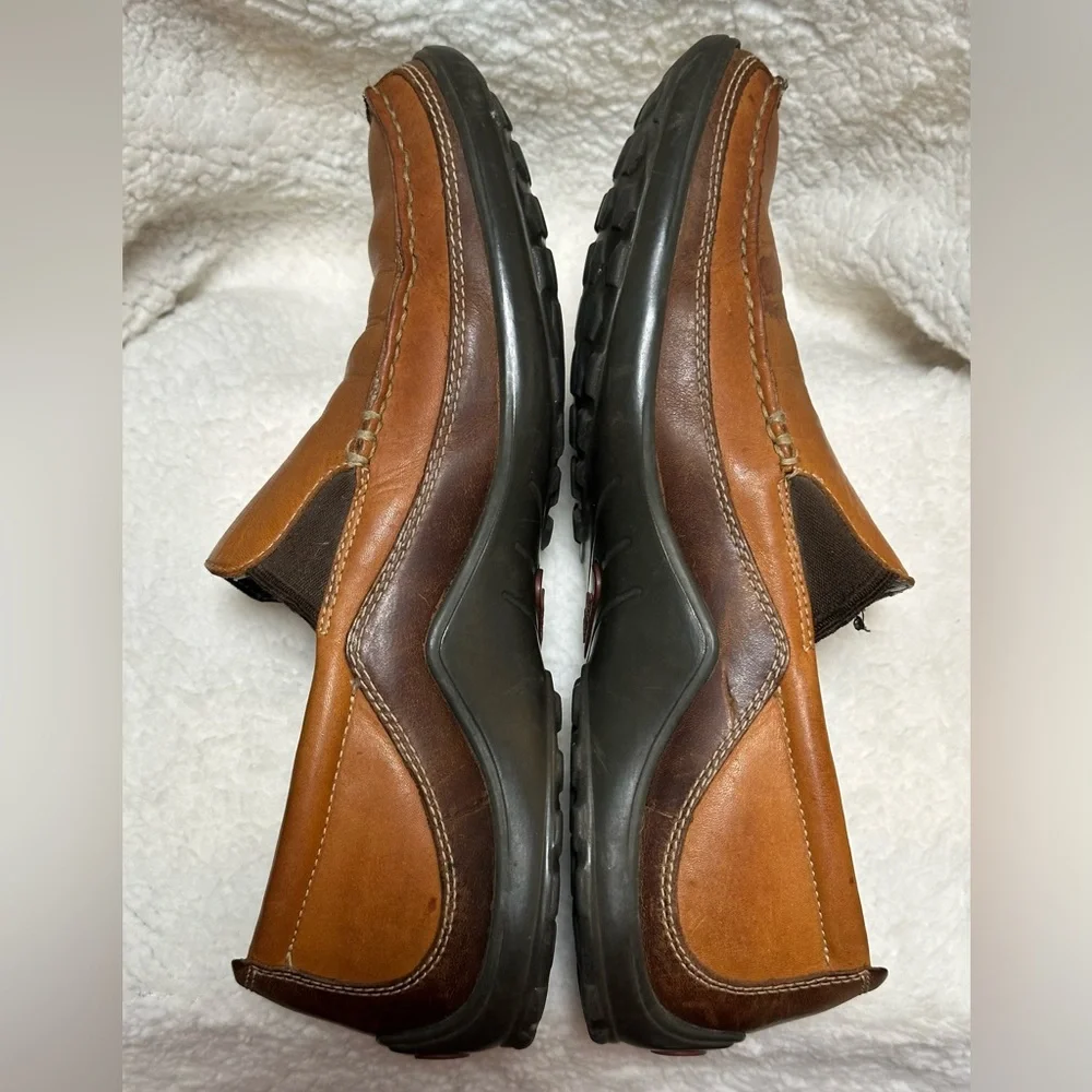Cole Haan Tucker Venetian Light Brown & Dark Brown Loafers Men's 10M - Flawed